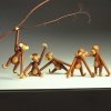 Kay Bojesen MONKEY Dekoracja - Figurka Drewniana Małpka Średnia - Drewno Tekowe